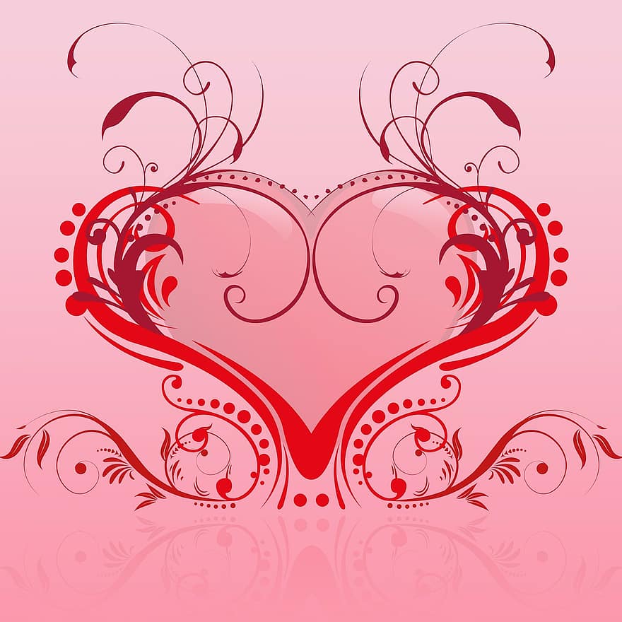 Valentino, širdis, meilė, sėkmė, flora, santrauka, santykiai, Ačiū, sveikinimas, atvirukas, fonas