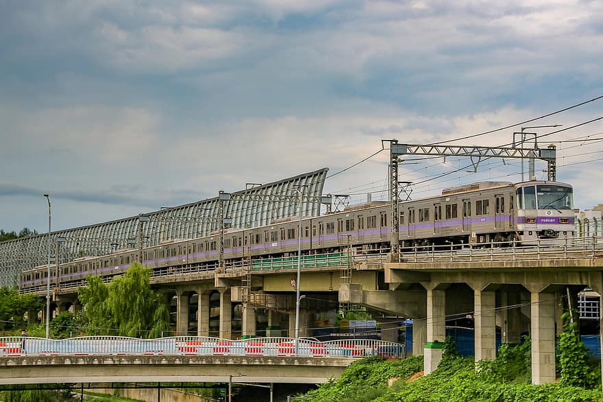 Республика Корея, городская железная дорога, поезд, Метро Южной Кореи, подземка, транспорт, Железнодорожный, общественный транспорт, Сеульское метро