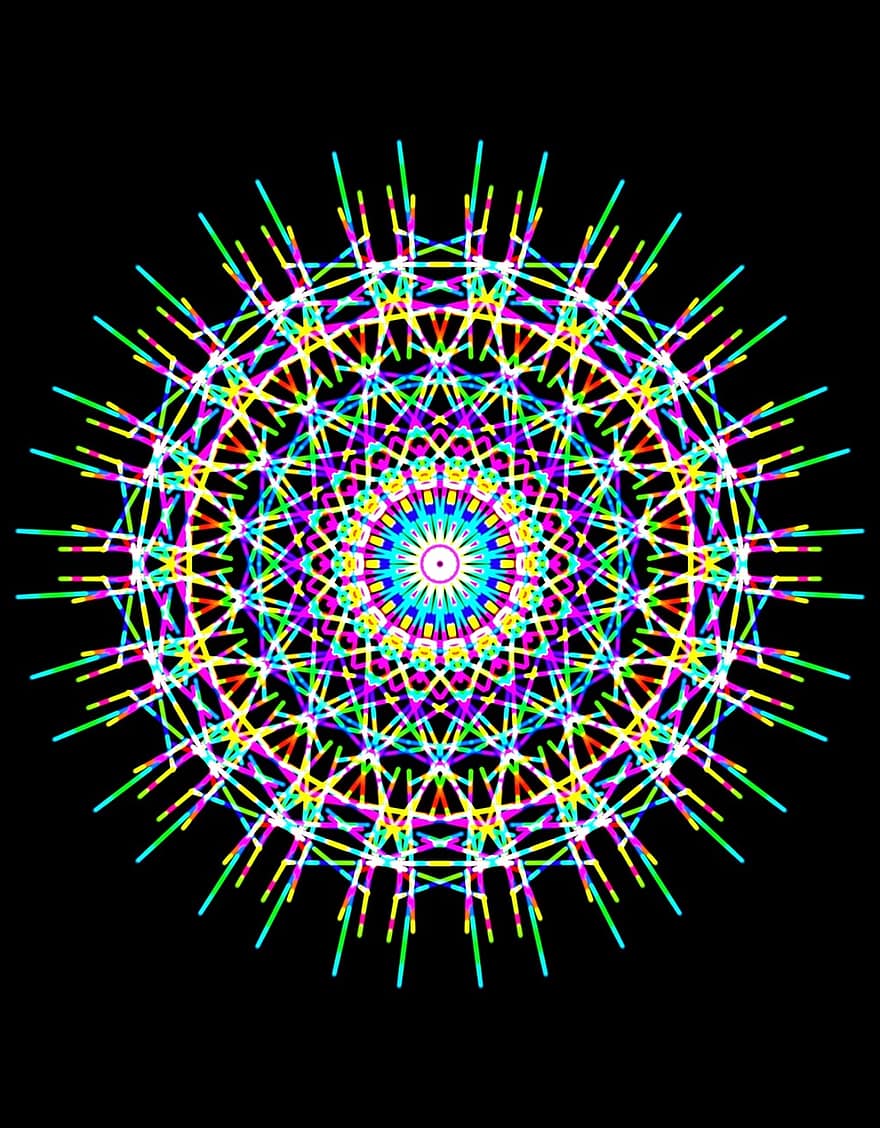 Spirograph, Colors, Cheerfulness, Colorful, Multi Colored, Circle, Abstract, White, Blue, Yellow, Green