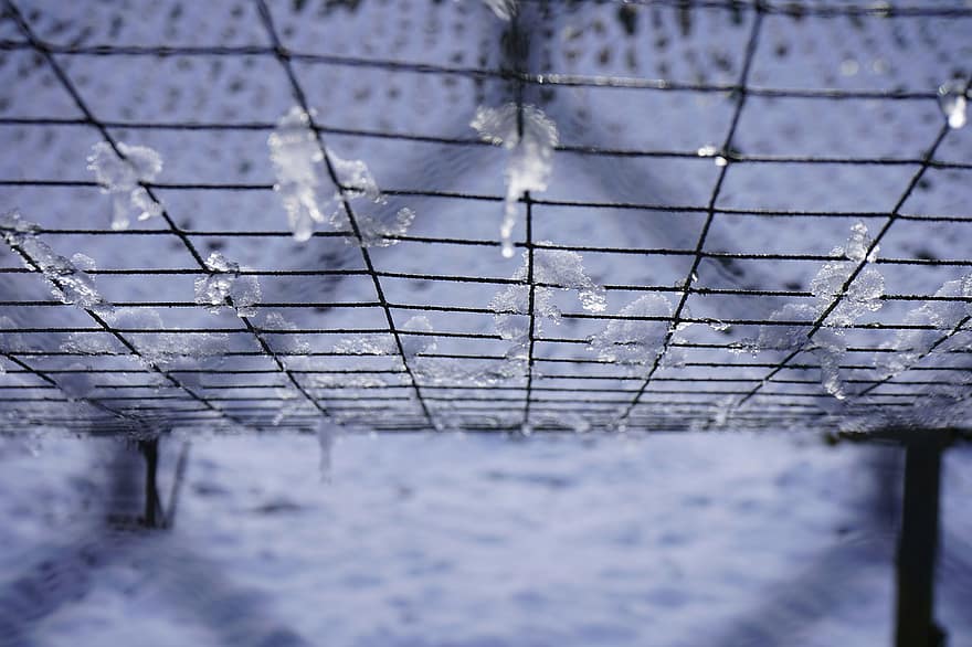 Snow, Grid, Winter, Web, backgrounds, blue, close-up, season, pattern, abstract, water