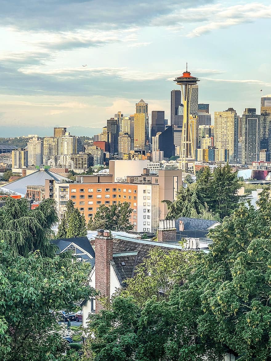 Seattle, erdvė, adata, kelionė, miesto vaizdą, architektūra, miesto panorama, dangoraižis, pastato išorė, žinoma vieta, miesto gyvenimas