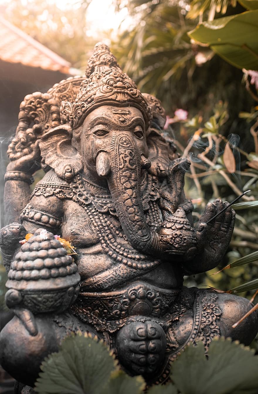ganesha, staty, skulptur, Gud, religion, hinduism, andlig