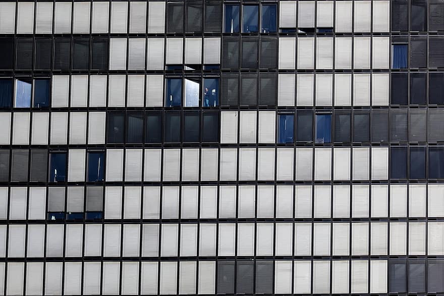 Düsseldorf, Medienhafen, Hotel, die Architektur, Wolkenkratzer, Stadt, Gebäude, Glas, Menschen