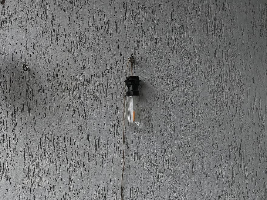 lamp, licht, muur, decoratief, cement, beton, decor, decoratie
