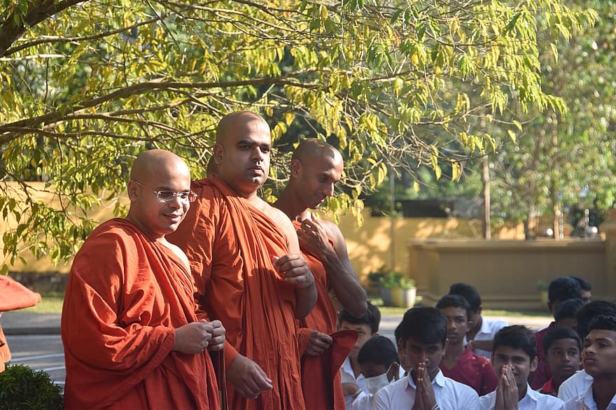 Monks, Temple, Prayer, Religion