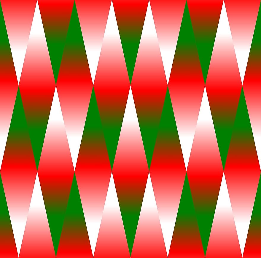 Christmas, Geometric, Background, Green, Red, White, Shiny, Sheen, Reflective, Decoration, Decorative