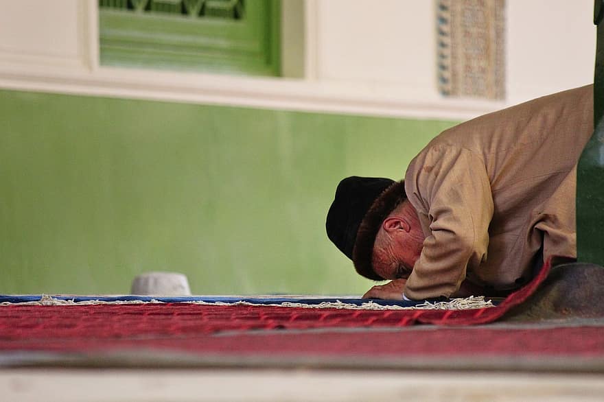 mies, rukoilla, muslimi, islam, uskonto, palvonta