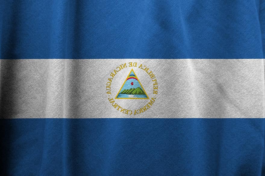 Никарагуа, флаг, страна, условное обозначение, нация, баннер, национальный, никарагуанский, патриотизм, герб, патриотический