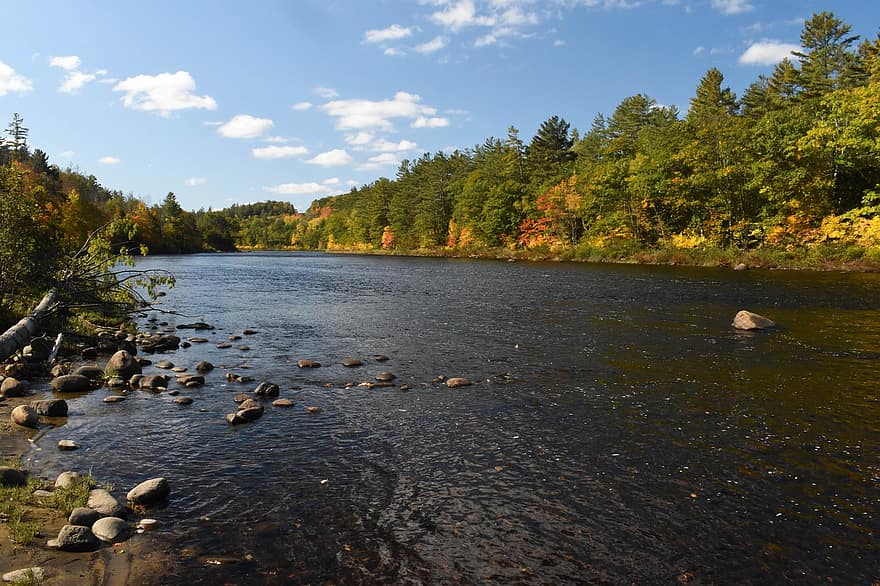 Nature, River, Outdoors, Travel, Exploration, Adirondack Mountains, Hudson River, Autumn