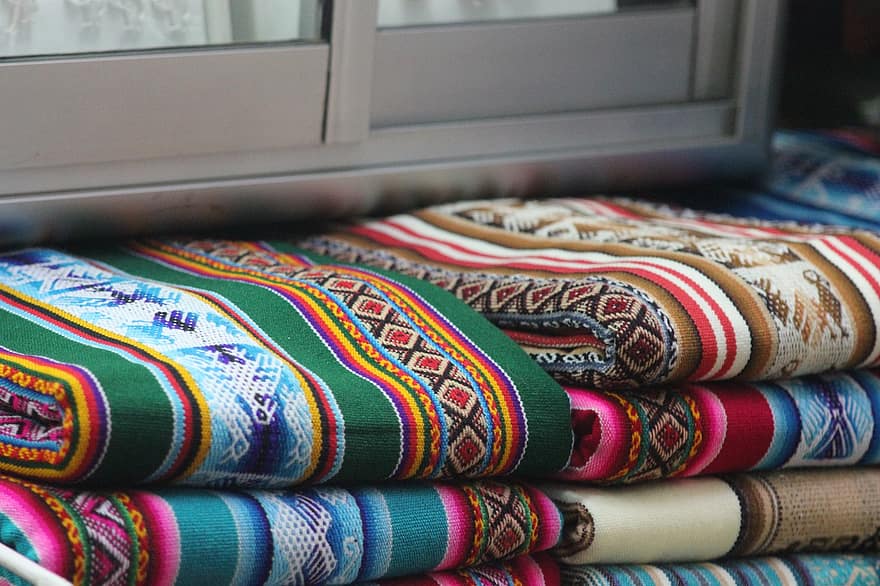 Tekstil, kumaş, tropik dev balık, uzakta, geleneksel, Desen, el yapımı
