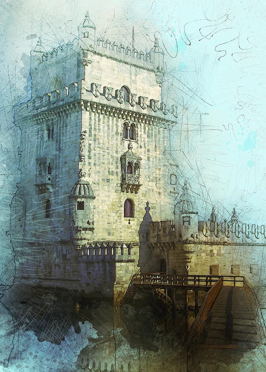 belem, la tour, lisboa, Lisbonne, le Portugal, attraction, point de repère, Voyage, L'Europe , architecture, bâtiment