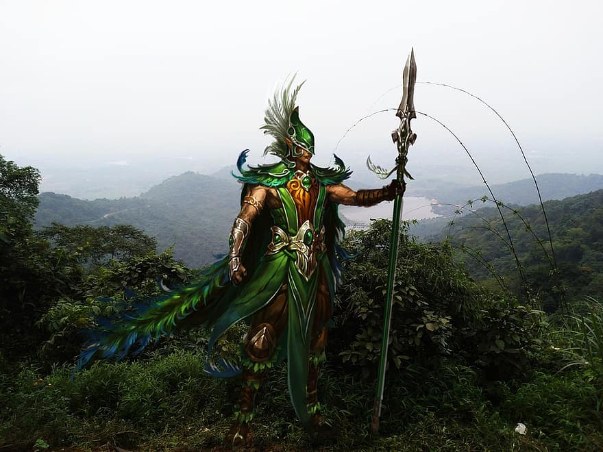 Background, Warrior, Mountains, Fantasy, Man, Male, Avatar, Character, Digital Art