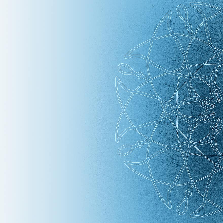 Hintergrund, Mandala, Muster, Geometrie, Blau
