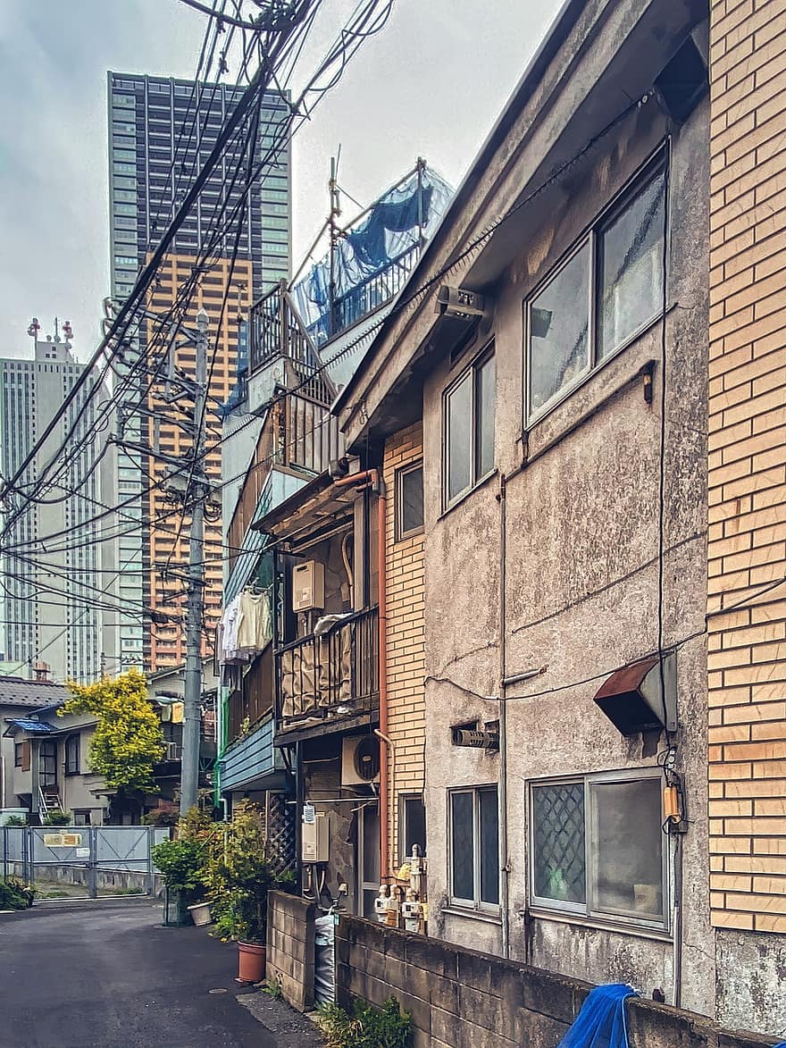chung cư, đường phố, thành phố, những ngôi nhà, các tòa nhà, nội thành, Nhật Bản, khu vực lân cận, tháp dân cư, tokyo, ngành kiến ​​trúc