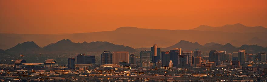 Fenice, paesaggio, caldo, urbano, deserto, sud-ovest, calore, Arizona