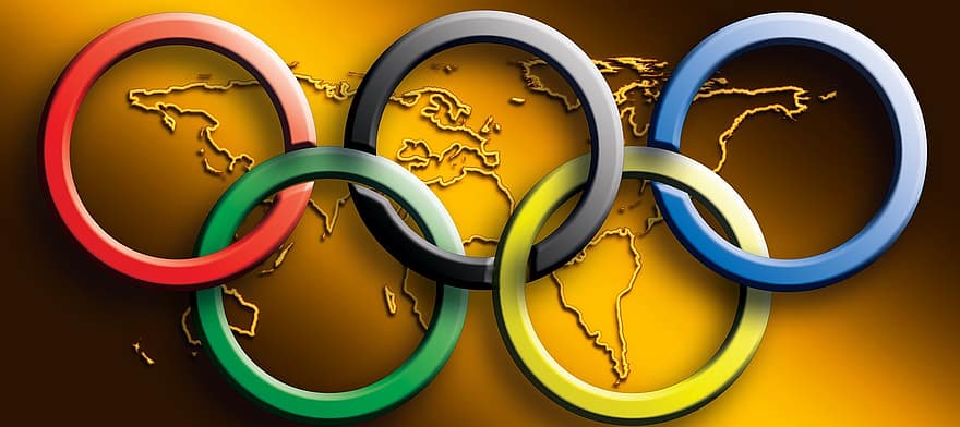 đất, vòng tròn, olympic, trò chơi Olympic