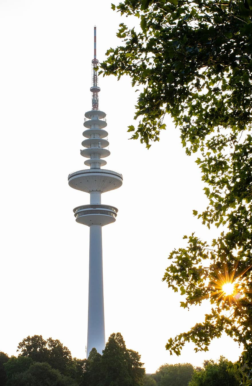 milepæl, tårn, tv tårn, bygning, radiotårn, Radio telekommunikationstårn, Heinrich Hertz tårn, hamburg