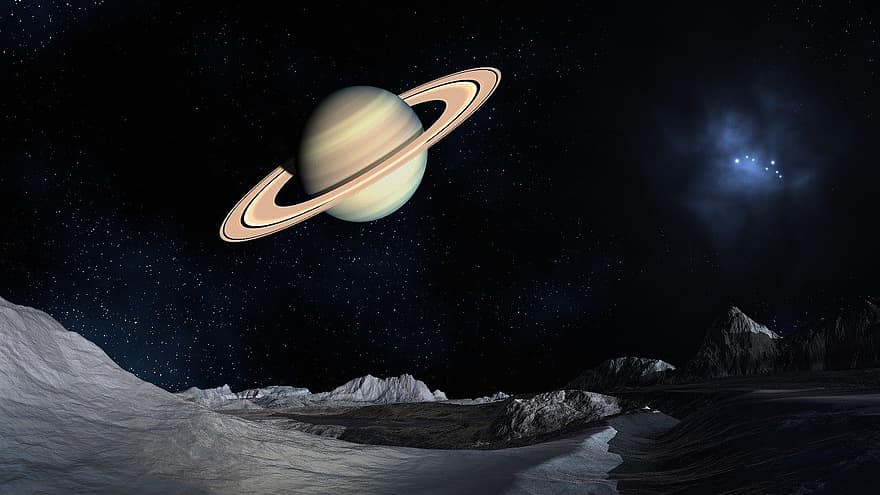 Saturn, Space, Lunar Surface, Planet, Saturn Rings, Universe, Outer Space, Cosmos, Galaxy, Astronomical Objects, Celestial Objects
