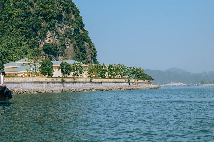 ธรรมชาติ, การท่องเที่ยว, เกาะ, Quang Ninh, เวียดนาม, ชายหาด, เรือ, น้ำ, ฤดูร้อน, ภูมิประเทศ, สีน้ำเงิน