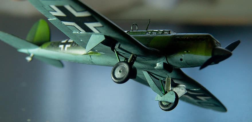 otrais pasaules karš, gaisa spēki, ww2, lidmašīnas, militāro, dzenskrūve, Heinkel, Viņš70, modelēšana, modeli, plastmasas