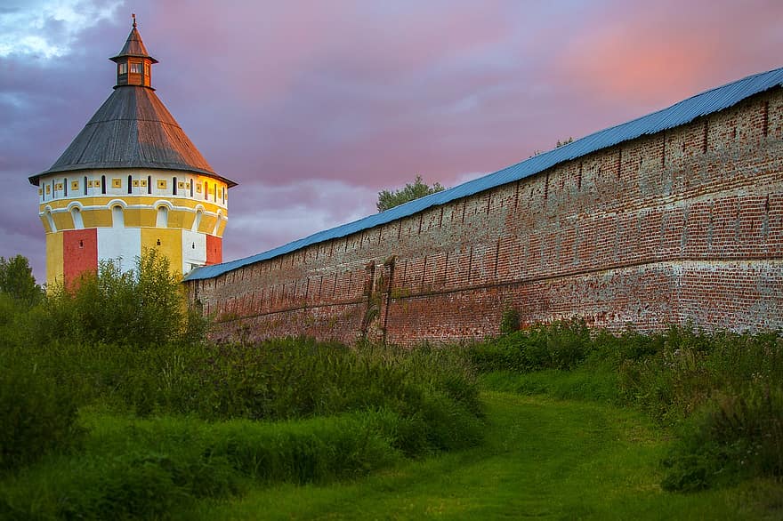 Spaso-prilutsky-klooster, klooster, toren, Vologda, Rusland, historisch, Russisch orthodox, architectuur, Christendom, geschiedenis, oud
