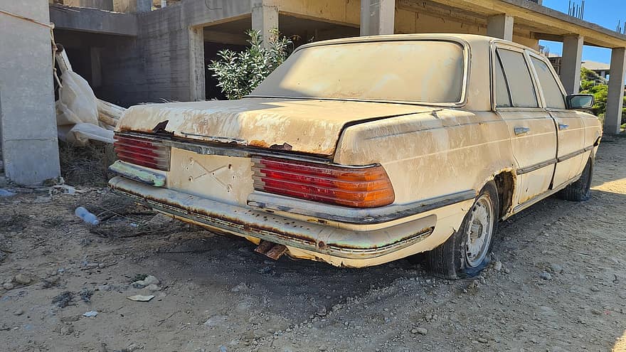 Car, Vehicle, Rusty, Rusted, Mercedes, Automobile, land vehicle, old, transportation, dirty, old-fashioned