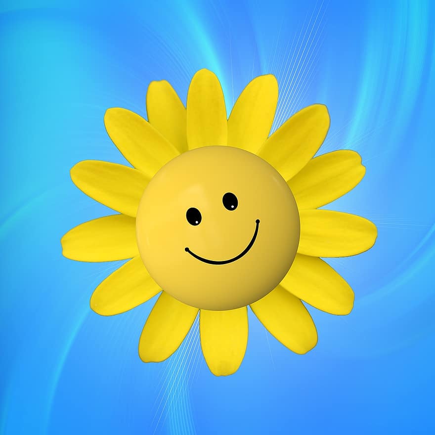 mặt trời, vui sướng, mặt cười, tia sáng, may mắn, vui mừng, nụ cười, màu vàng, hoa, mùa hè, bông hoa