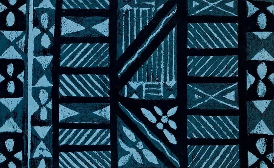하와이, 하와이 사람, 폴리 네 시아, 카파, 타파, 무늬, 배경, 푸른