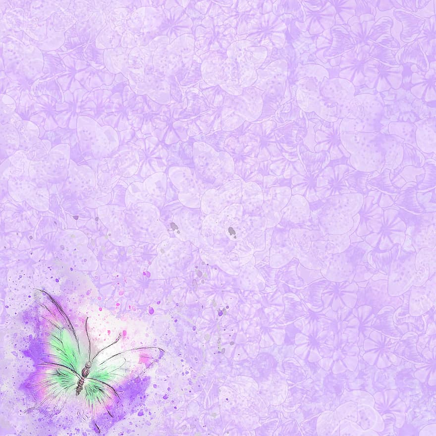 фон, скрапбукинга, бумага, текстура, альбом, марочный, бабочка, ретро, процветать, декоративный, изображение на заднем плане