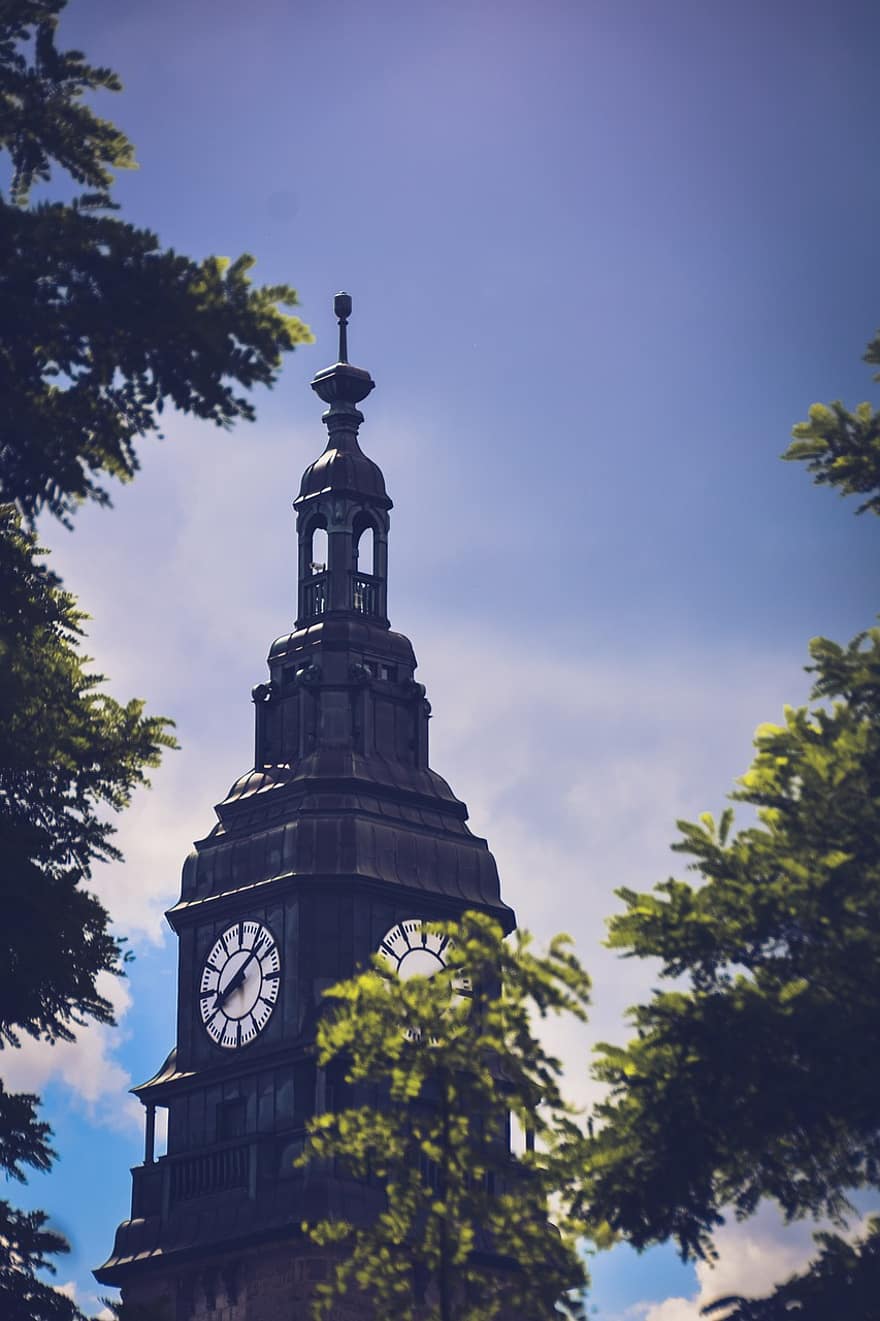 torre, rellotge, temps, Torre del Rellotge, edifici, façana, arquitectura, estació de tren, Hamburg