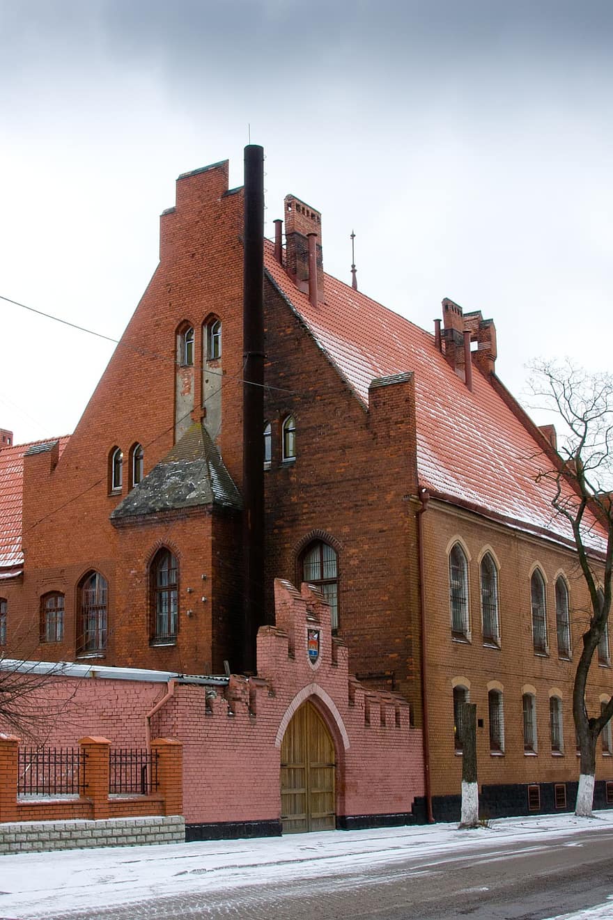 a Igreja, arquitetura, baltiysk, gótico, construção