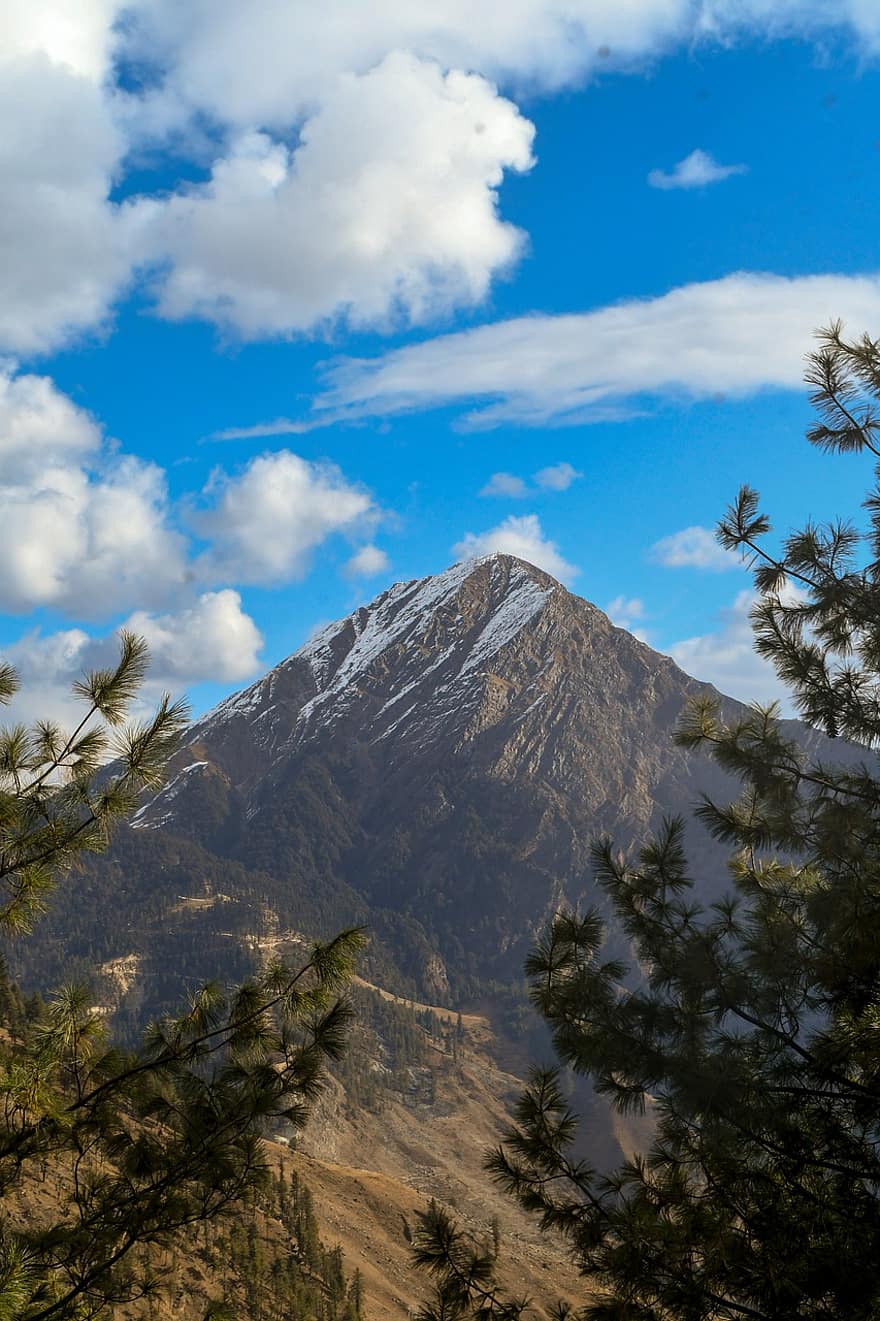 山、高地、ネパール、自然