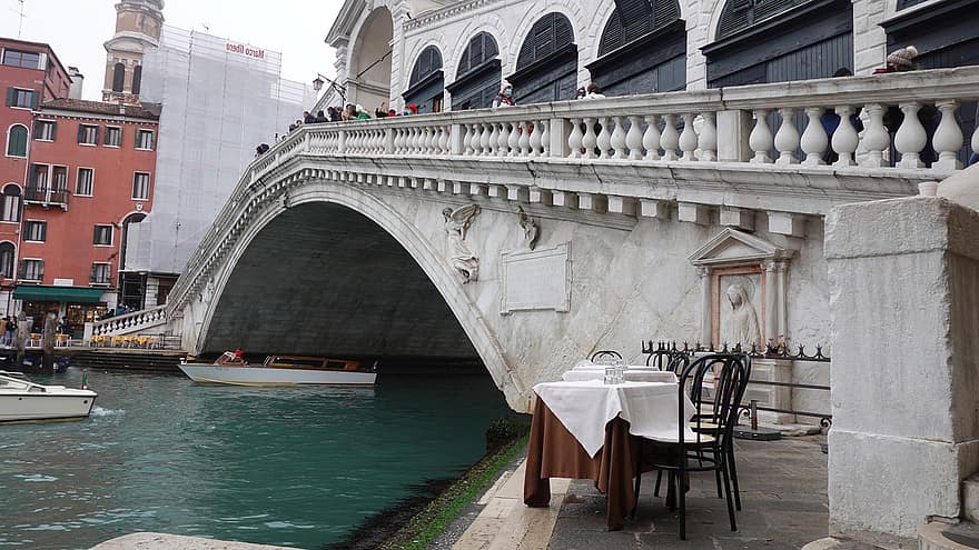 Velence, rialto híd, utazás, Olaszország, építészet