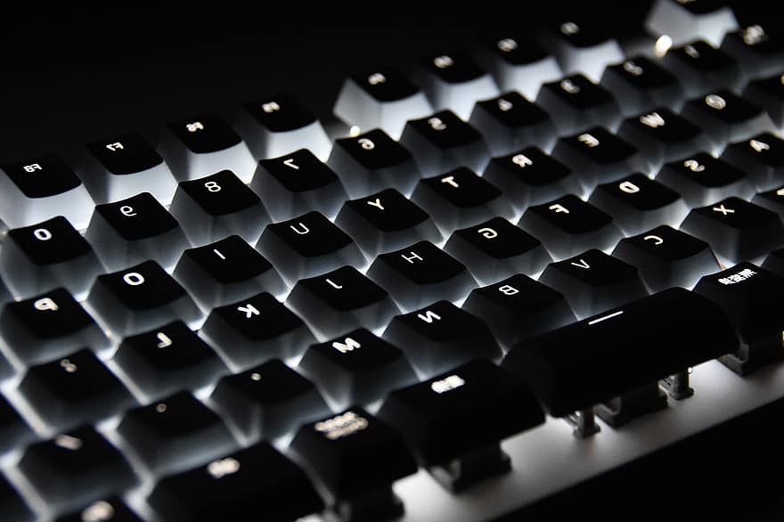 teclado, computador, leve, teclado mecânico, pc, néon, luz de fundo, tecnologia
