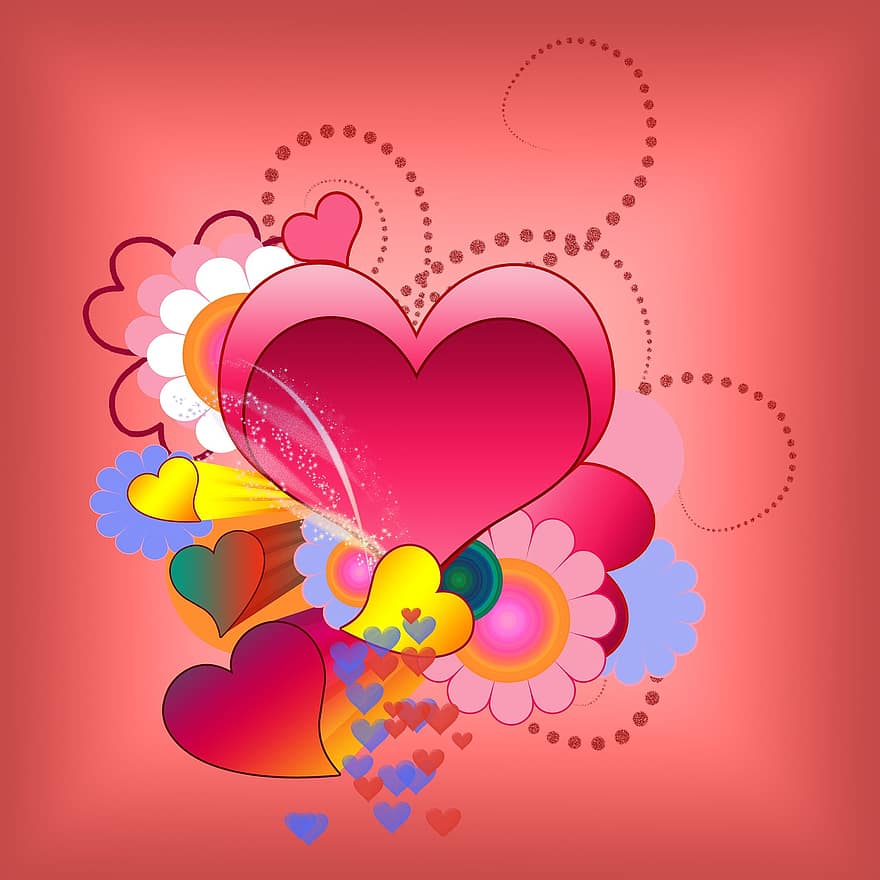 hjerte, rødt hjerte, kjærlighet, valentine