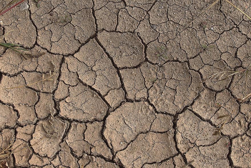 가뭄, 균열, 흙, 바닥, 건조한, 마른 땅, 지구, 조직