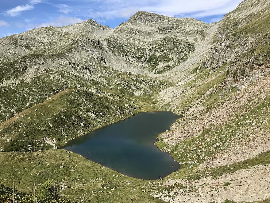 Calanca Alpenpad, Calvaresc-meer, alpiene route, Alpen, alpine, avontuur, lopen, hemel, tops, excursies, wandelen