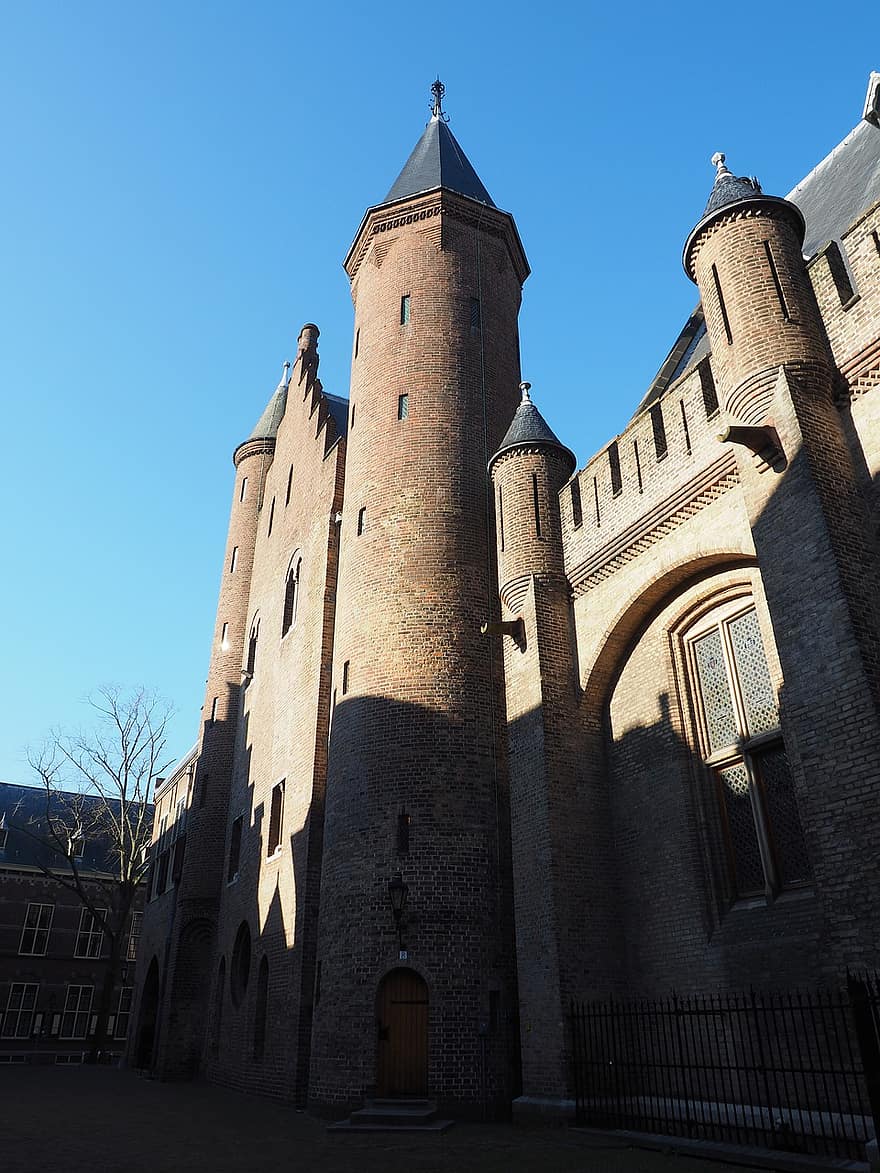 Haagissa, piha, talo, hallitus, arkkitehtuuri, kuuluisa paikka, historia, rakennuksen ulkoa, vanha, rakennettu rakenne, viljelmät