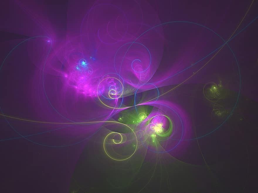 Space, Fractal, Science, Backdrop, Visualization, Light, Energy, Futuristic, Universe, Lilac Light, Lilac Science
