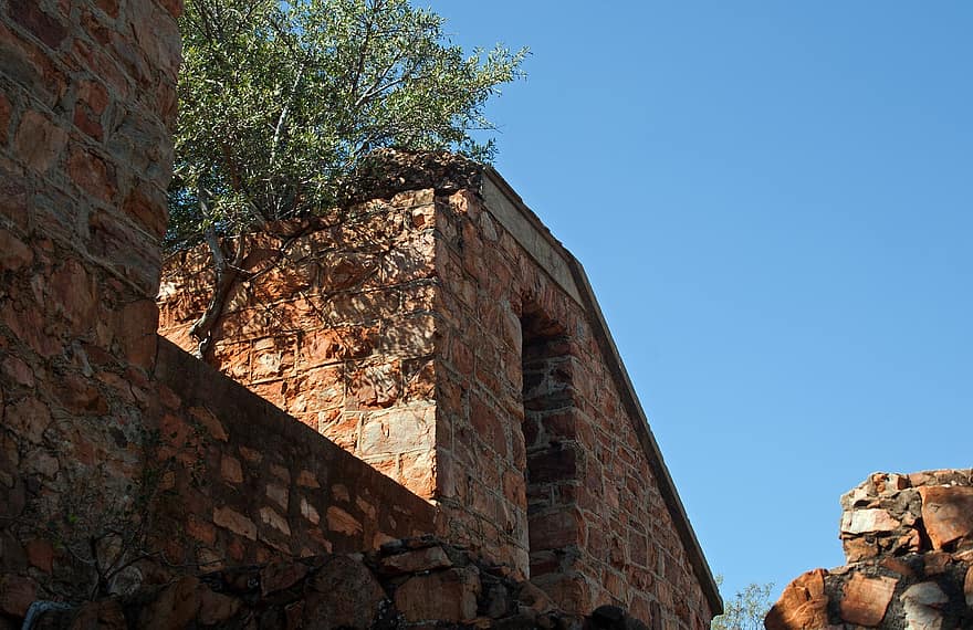 Wonderboom Fort, Walls, Stone, Crumbling, Vegetation, architecture, brick, old, building exterior, history, stone material