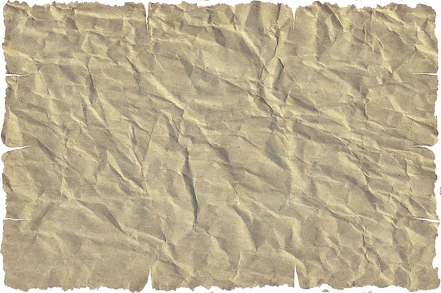 Crumpled, Paper, Abstract, Background, Empty, Rough, Fold, Wrinkled, Damaged, Grunge, Material