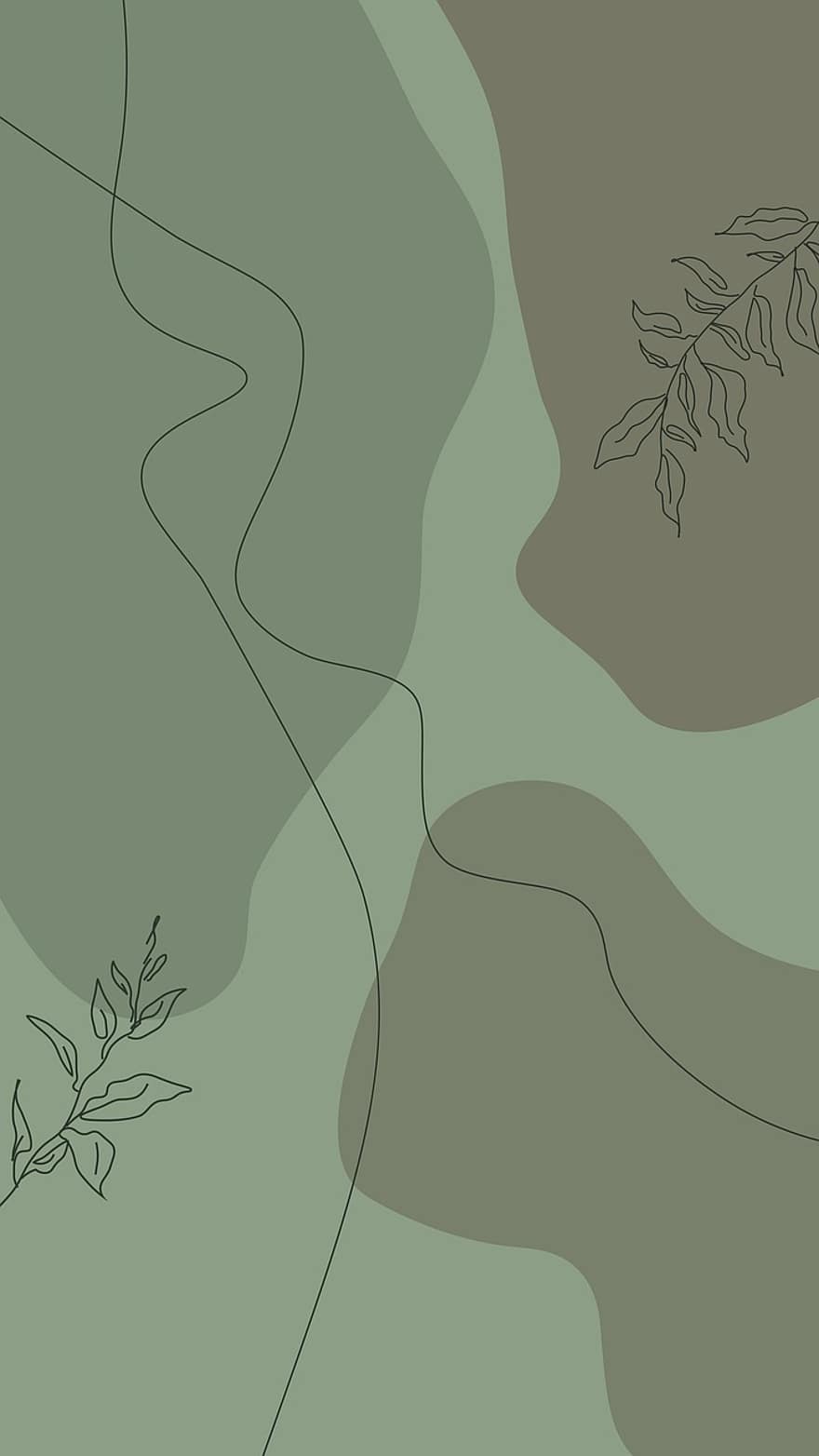 minimalistisk bakgrund, Leaf Doodles, Bladklotter, minimalistisk tapeter, jordtoner