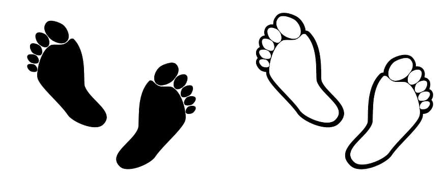 paso, humano, sello, pie, único, ortopédico, en blanco y negro, calcomanía, pasos de baile, danza, caminar