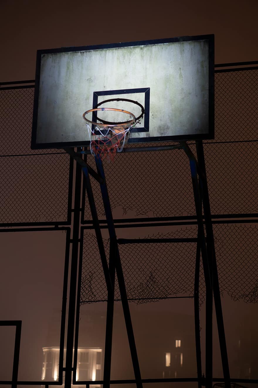 Basketball, Net, Board, Goal