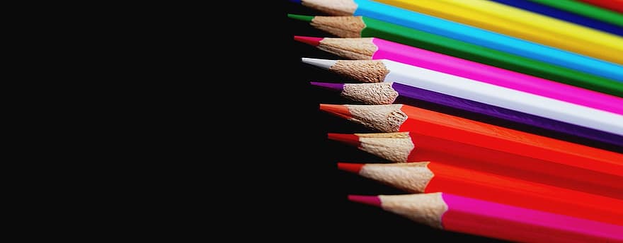 χρωματιστά μολύβια, τέχνη, δημιουργικότητα