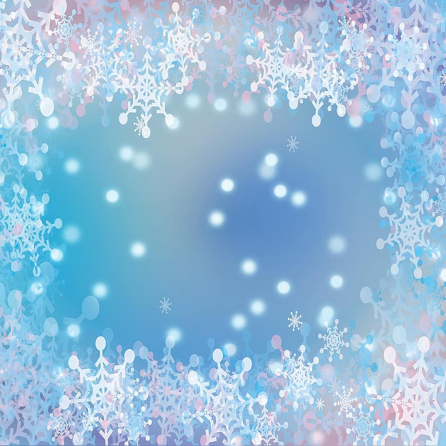 クリスマスの背景、雪、ボケ、冬、雪の結晶、白、スノーフレーク、はがき、休日、出現、12月