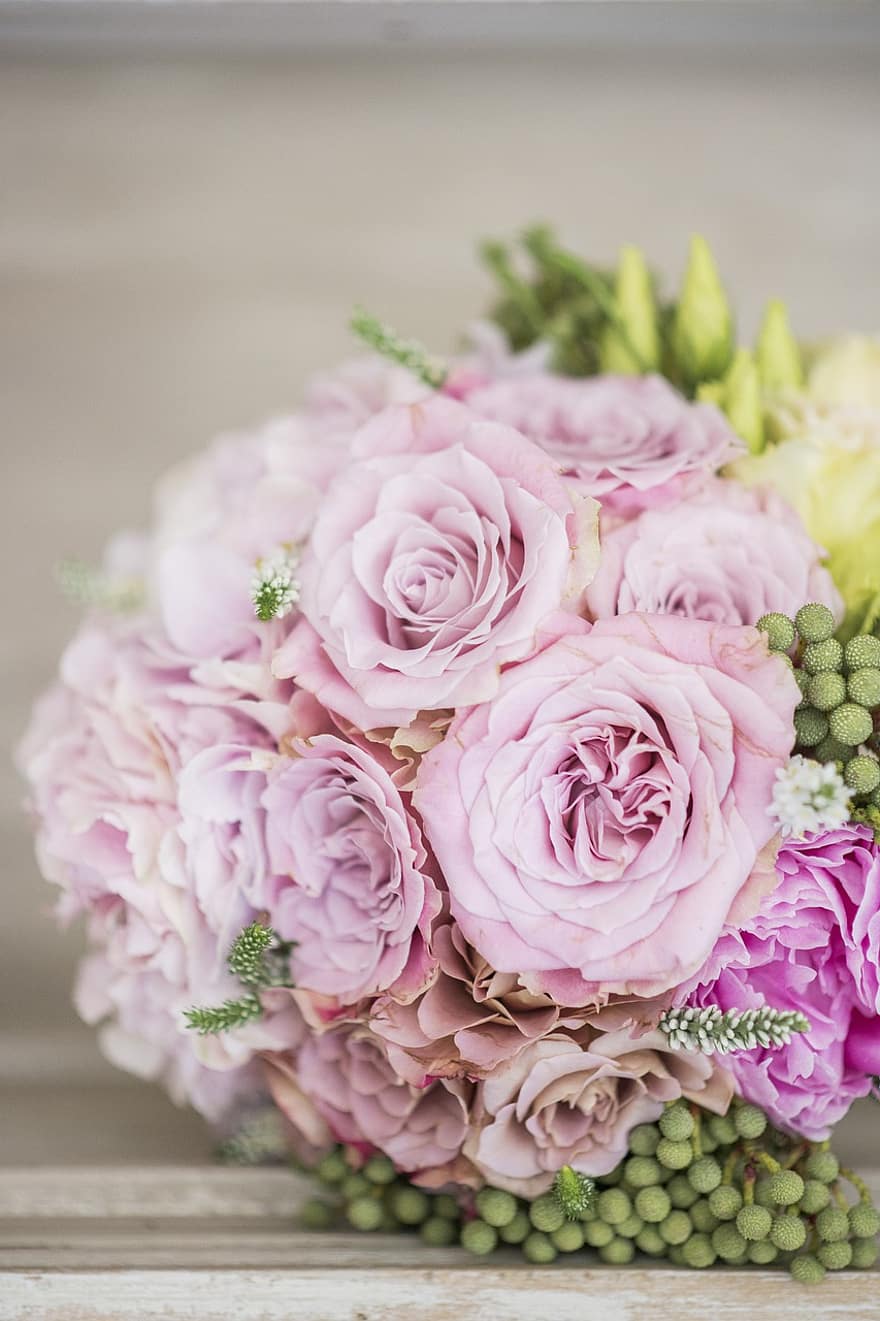 μπουκέτο, τριαντάφυλλο, γάμος, λουλούδια, άνθινος, διακόσμηση, Berzelea