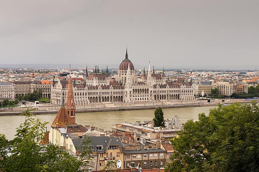 budapests, Ungārija, arhitektūra, pilsētas ainava, ūdensceļu