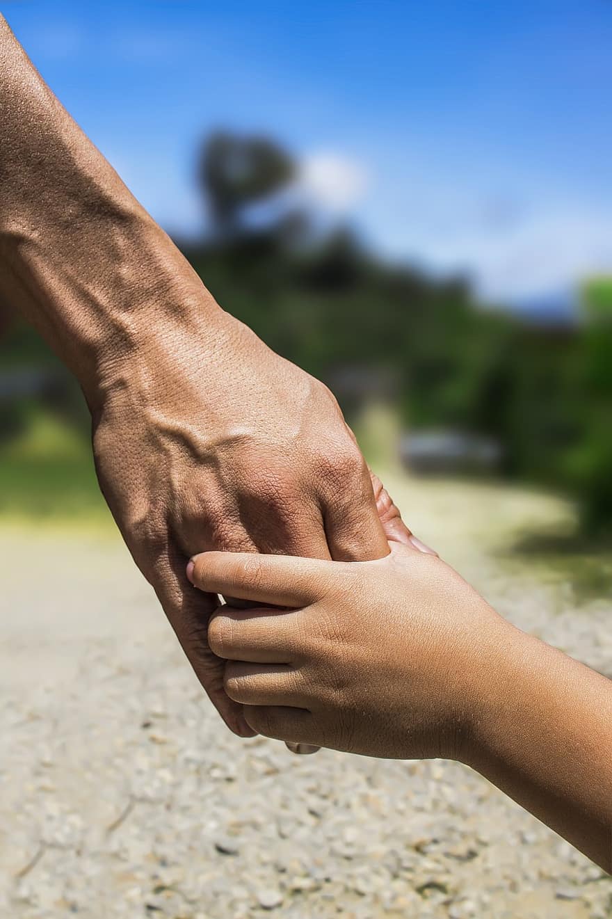hånd i hånd, barnepass, holding, omsorg, kjærlighet, barn, hånd, mennesker, familie, kid, omsorgsfulle hender