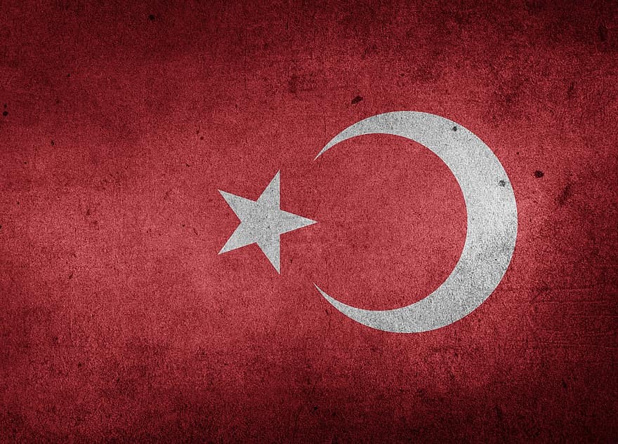 флаг, Турция, Европа, Азия, национален флаг